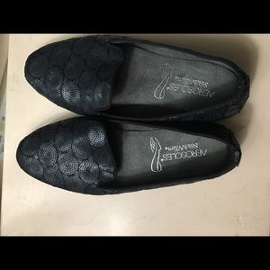 Black Sequin Smoking Slipper flats